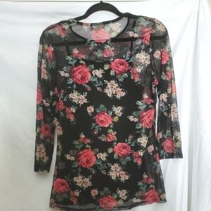 Faith and Joy floral with tank top attached